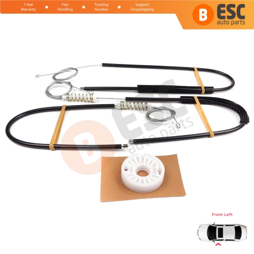 Window Regulator Repair Kit Front Left for Audi A8 S8 Quattro MK2 D3 4E 4E2 4E8 2002-2010 4E0837461B