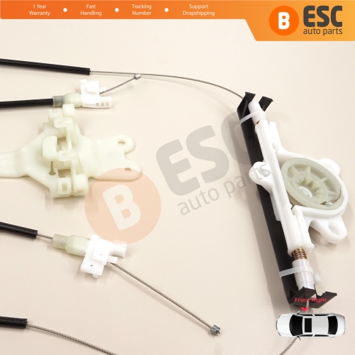 Window Regulator Repair Kit Front Right for Nissan Terrano 2 R20 Serena 1 C23 Vito W638 Maverick UDS UNS 807000F010