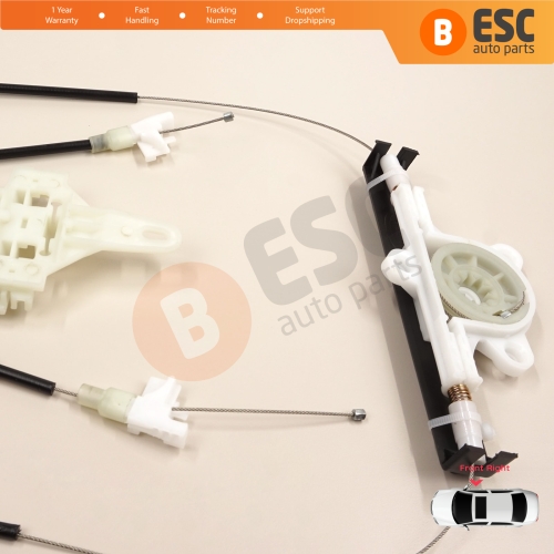 Window Regulator Repair Kit Front Right for Nissan Terrano 2 R20 Serena 1 C23 Vito W638 Maverick UDS UNS 807000F010