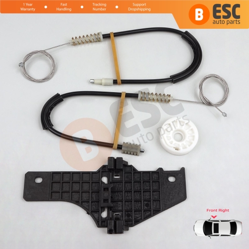 Power Window Regulator Repair Set Front Right Door for Peugeot 307 3A/C 3E 3H 2001-2008 4/5 Door 9634456880