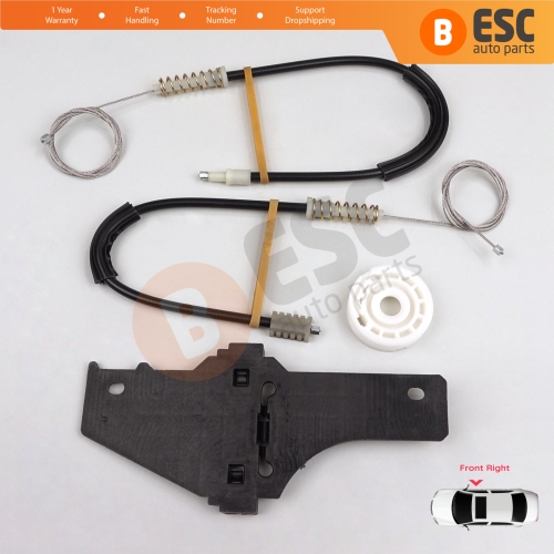 Power Window Regulator Repair Set Front Right Door for Peugeot 307 3A/C 3E 3H 2001-2008 4/5 Door 9634456880