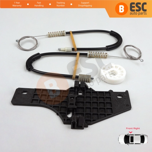 Power Window Regulator Repair Set Front Right Door for Peugeot 307 3A/C 3E 3H 2001-2008 4/5 Door 9634456880
