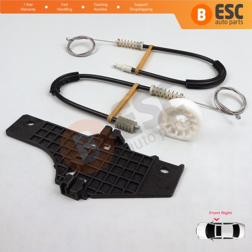 Power Window Regulator Repair Set Front Right Door for Peugeot 307 3A/C 3E 3H 2001-2008 4/5 Door 9634456880