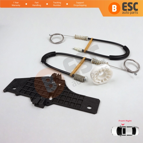 Power Window Regulator Repair Set Front Right Door for Peugeot 307 3A/C 3E 3H 2001-2008 4/5 Door 9634456880