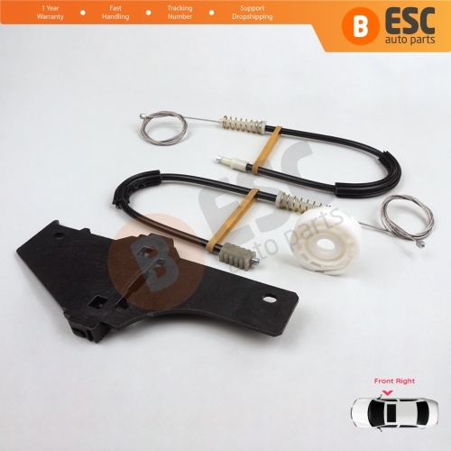 Power Window Regulator Repair Set Front Right Door for Peugeot 307 3A/C 3E 3H 2001-2008 4/5 Door 9634456880