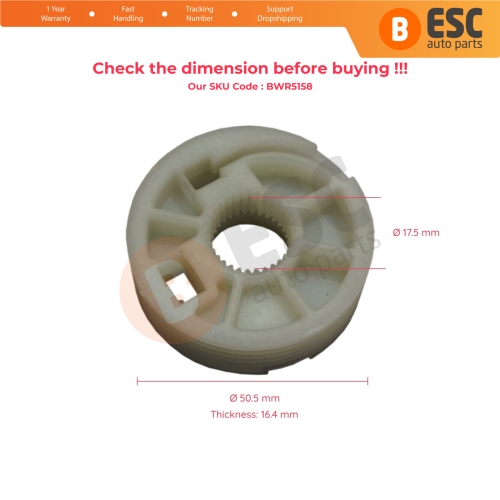 Window Regulator Repair Wheel Front Right Door for Citroen C4 Picasso 2006-On...