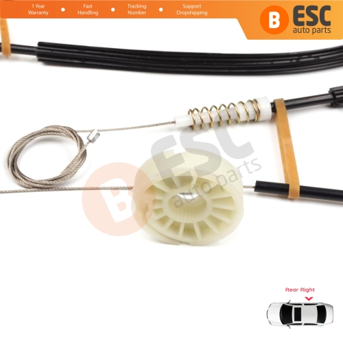 Power Window Regulator Repair Set Rear Right for Audi Q7 MK1 4L 4LB 2006-2015 5-Door SUV 4L0839462