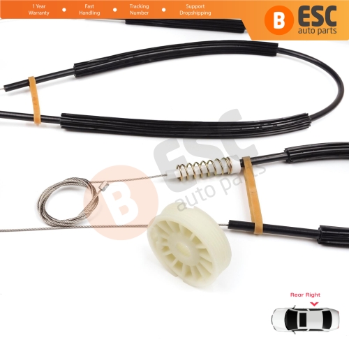 Power Window Regulator Repair Set Rear Right for Audi Q7 MK1 4L 4LB 2006-2015 5-Door SUV 4L0839462