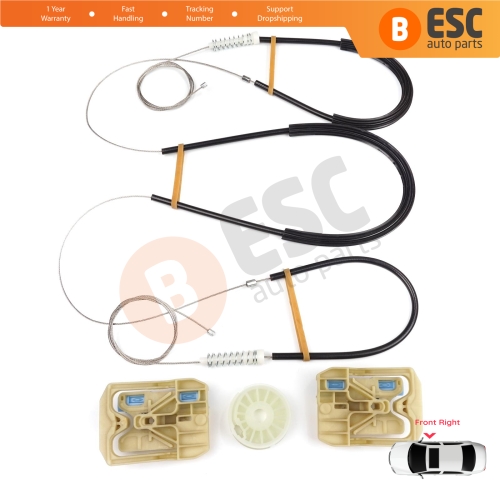 Power Window Regulator Repair Set Front Right for Audi A4 S4 B8 8K 8KH 8K5 8K2 2008-2015 4/5 Door 8K0837462