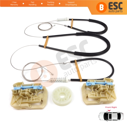 Power Window Regulator Repair Set Front Right for Audi A4 S4 B8 8K 8KH 8K5 8K2 2008-2015 4/5 Door 8K0837462