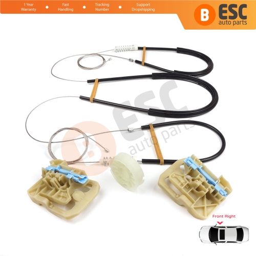 Power Window Regulator Repair Set Front Right for Audi A4 S4 B8 8K 8KH 8K5 8K2 2008-2015 4/5 Door 8K0837462