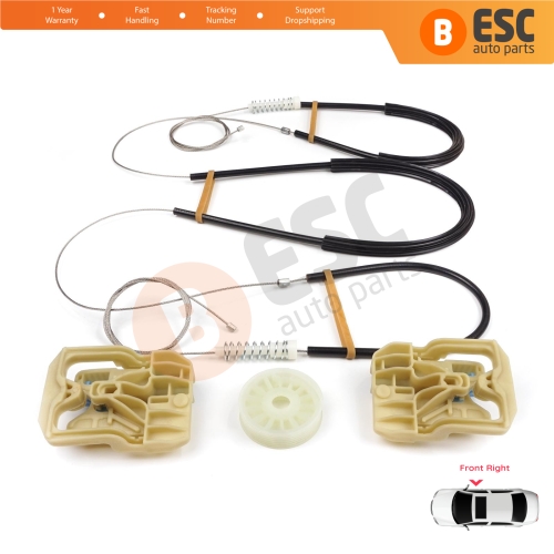 Power Window Regulator Repair Set Front Right for Audi A4 S4 B8 8K 8KH 8K5 8K2 2008-2015 4/5 Door 8K0837462