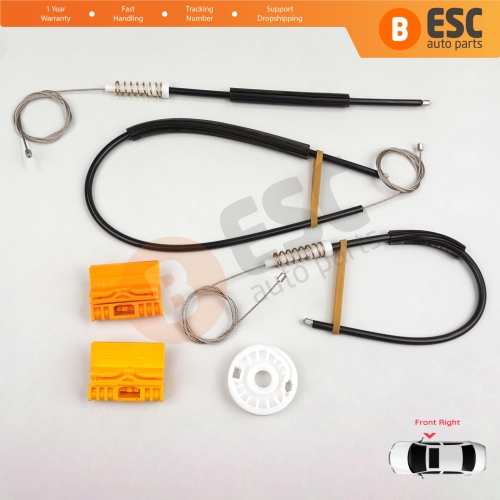 Window Regulator Repair Kit Front Right for Audi A2 8Z 8Z0 1999-2005 5-Door Hatchback 8Z0837462