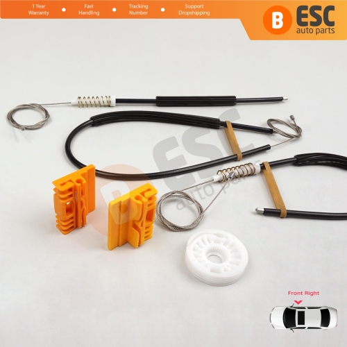 Window Regulator Repair Kit Front Right for Audi A2 8Z 8Z0 1999-2005 5-Door Hatchback 8Z0837462