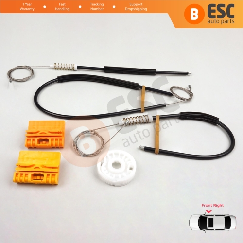 Window Regulator Repair Kit Front Right for Audi A2 8Z 8Z0 1999-2005 5-Door Hatchback 8Z0837462