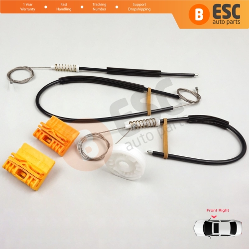 Window Regulator Repair Kit Front Right for Audi A2 8Z 8Z0 1999-2005 5-Door Hatchback 8Z0837462