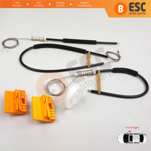 Window Regulator Repair Kit Front Right for Audi A2 8Z 8Z0 1999-2005 5-Door Hatchback 8Z0837462