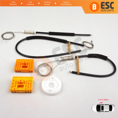 Window Regulator Repair Kit Front Right for Audi A2 8Z 8Z0 1999-2005 5-Door Hatchback 8Z0837462