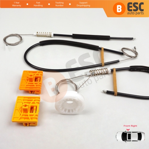 Window Regulator Repair Kit Front Right for Audi A2 8Z 8Z0 1999-2005 5-Door Hatchback 8Z0837462