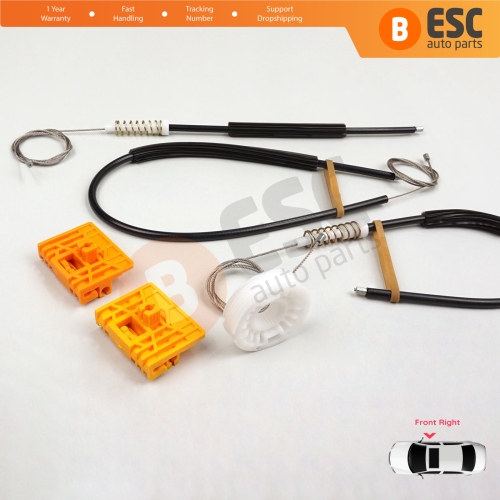 Window Regulator Repair Kit Front Right for Audi A2 8Z 8Z0 1999-2005 5-Door Hatchback 8Z0837462