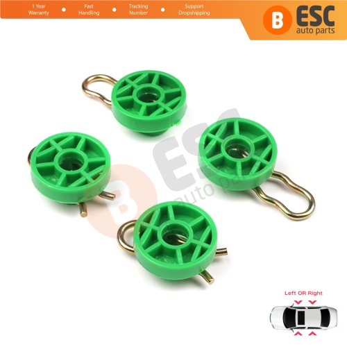 Scissors Style Window Regulator Sliding Pivot Guide Roller Clips Set for Saab 9-3 9-5 MK1 900 MK2 Volvo 740 850 940 960 S70 S90 V70 V90 XC70 MK1 4493433