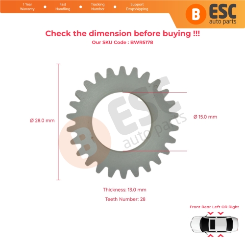 Window Regulator Motor Cog Roller Small Gear for Mazda 3 5 6 CX-7 CX-9 RX-8 G22C5858