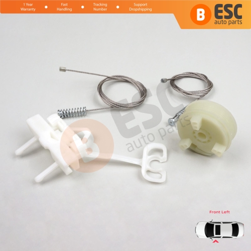Window Regulator Repair Kit Front Left for Fiat Abarth Punto Grande Evo MK3 199 2005-2024 3/5-Door 51723316