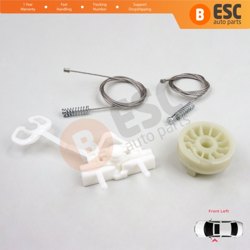 Window Regulator Repair Kit Front Left for Fiat Abarth Punto Grande Evo MK3 199 2005-2024 3/5-Door 51723316