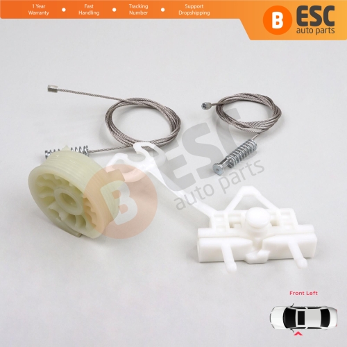 Window Regulator Repair Kit Front Left for Fiat Abarth Punto Grande Evo MK3 199 2005-2024 3/5-Door 51723316
