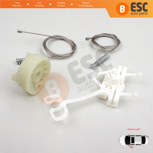 Window Regulator Repair Kit Front Left for Fiat Abarth Punto Grande Evo MK3 199 2005-2024 3/5-Door 51723316