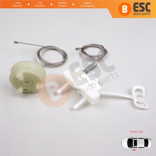 Window Regulator Repair Kit Front Left for Fiat Abarth Punto Grande Evo MK3 199 2005-2024 3/5-Door 51723316