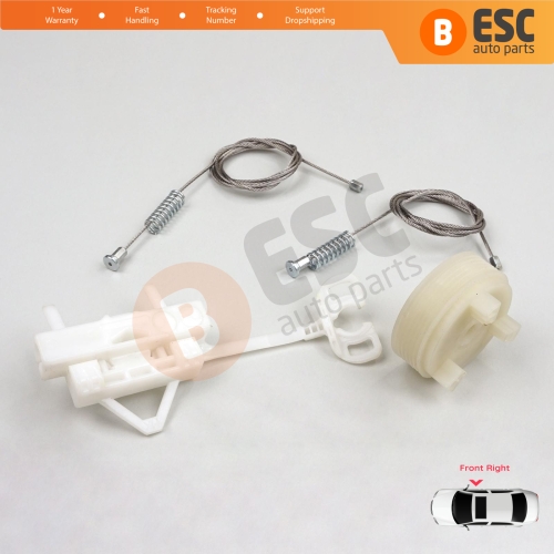 Window Regulator Repair Kit Front Right for Fiat Abarth Punto Grande Evo MK3 199 2005-2024 3/5-Door 51723315