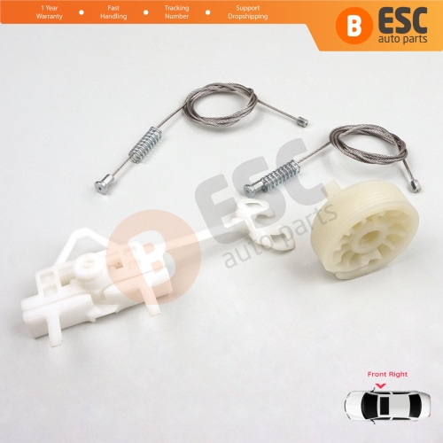 Window Regulator Repair Kit Front Right for Fiat Abarth Punto Grande Evo MK3 199 2005-2024 3/5-Door 51723315