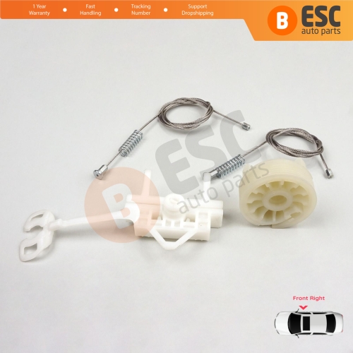 Window Regulator Repair Kit Front Right for Fiat Abarth Punto Grande Evo MK3 199 2005-2024 3/5-Door 51723315