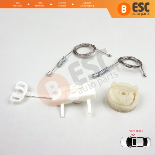 Window Regulator Repair Kit Front Right for Fiat Abarth Punto Grande Evo MK3 199 2005-2024 3/5-Door 51723315