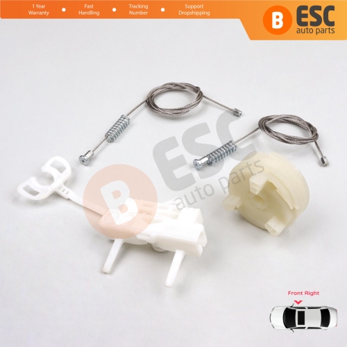 Window Regulator Repair Kit Front Right for Fiat Abarth Punto Grande Evo MK3 199 2005-2024 3/5-Door 51723315
