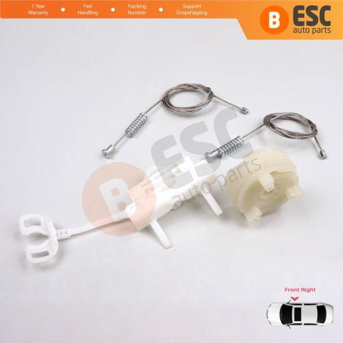 Window Regulator Repair Kit Front Right for Fiat Abarth Punto Grande Evo MK3 199 2005-2024 3/5-Door 51723315