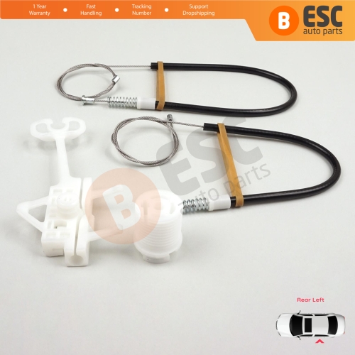Manual Window Regulator Repair Kit Rear Left for Fiat Abarth Punto Grande Evo MK3 199 2005-2024 51723324