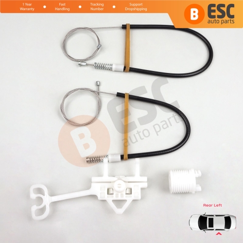 Manual Window Regulator Repair Kit Rear Left for Fiat Abarth Punto Grande Evo MK3 199 2005-2024 51723324