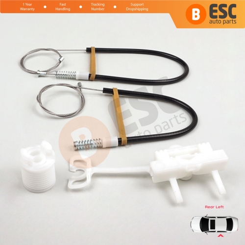 Manual Window Regulator Repair Kit Rear Left for Fiat Abarth Punto Grande Evo MK3 199 2005-2024 51723324