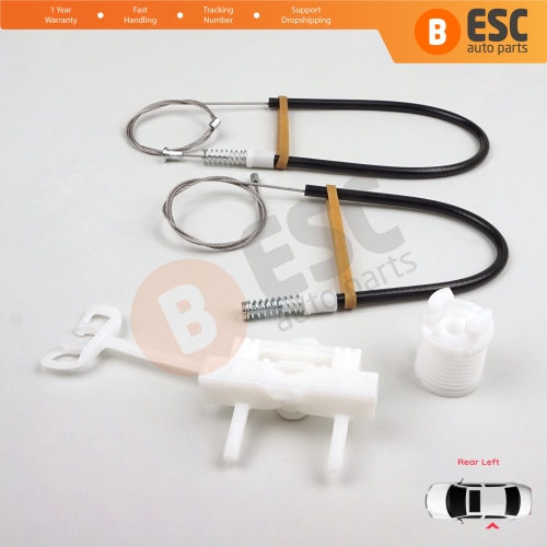 Manual Window Regulator Repair Kit Rear Left for Fiat Abarth Punto Grande Evo MK3 199 2005-2024 51723324