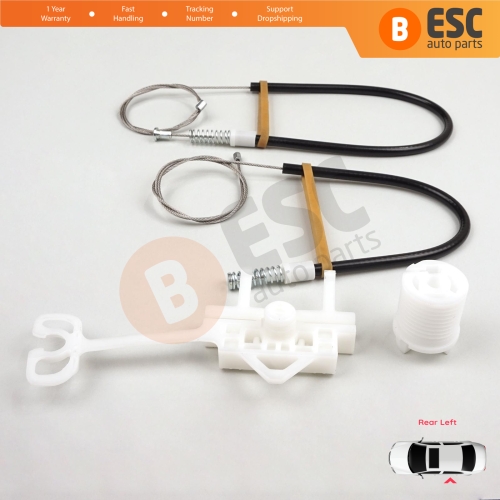 Manual Window Regulator Repair Kit Rear Left for Fiat Abarth Punto Grande Evo MK3 199 2005-2024 51723324