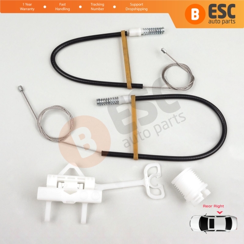 Manual Window Regulator Repair Kit Rear Right for Fiat Abarth Punto Grande Evo MK3 199 2005-2024 51723323