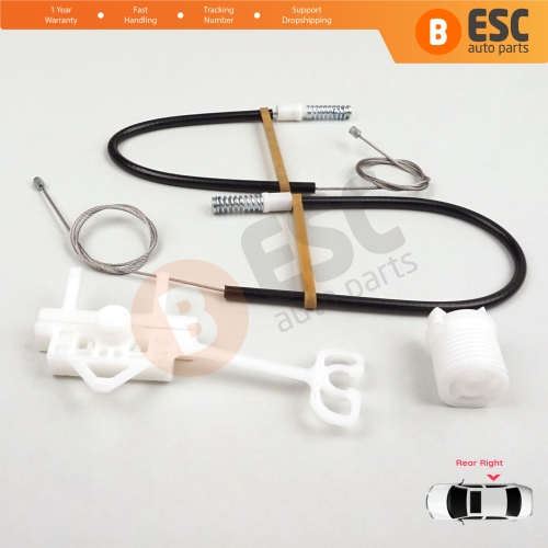 Manual Window Regulator Repair Kit Rear Right for Fiat Abarth Punto Grande Evo MK3 199 2005-2024 51723323