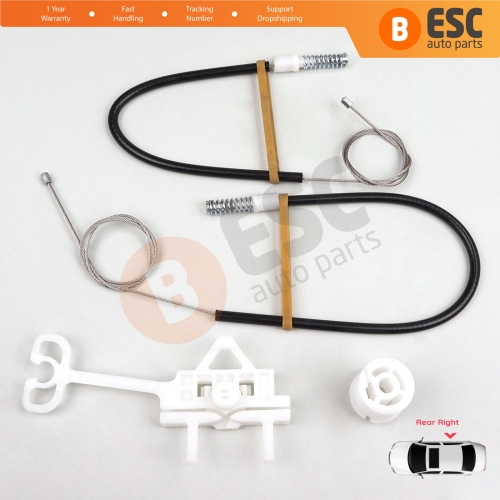 Manual Window Regulator Repair Kit Rear Right for Fiat Abarth Punto Grande Evo MK3 199 2005-2024 51723323