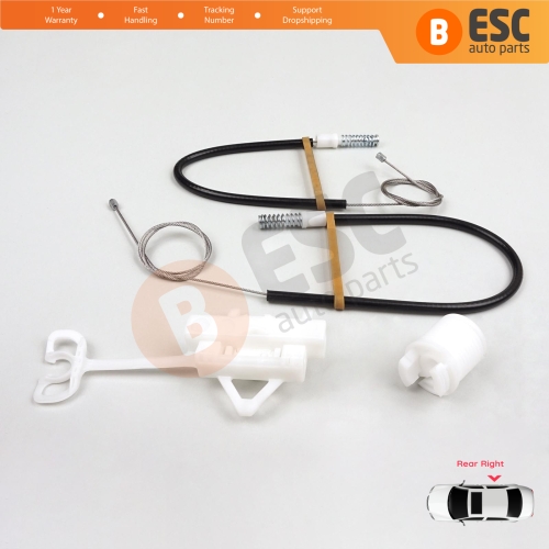 Manual Window Regulator Repair Kit Rear Right for Fiat Abarth Punto Grande Evo MK3 199 2005-2024 51723323