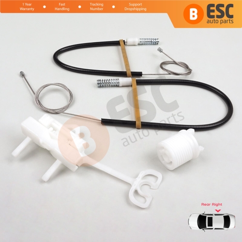 Manual Window Regulator Repair Kit Rear Right for Fiat Abarth Punto Grande Evo MK3 199 2005-2024 51723323