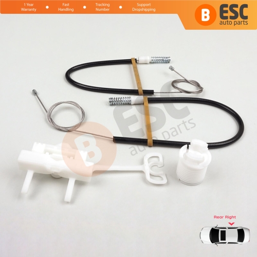 Manual Window Regulator Repair Kit Rear Right for Fiat Abarth Punto Grande Evo MK3 199 2005-2024 51723323