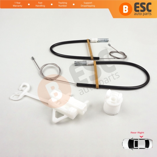 Manual Window Regulator Repair Kit Rear Right for Fiat Abarth Punto Grande Evo MK3 199 2005-2024 51723323