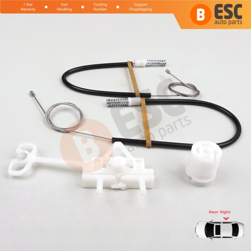 Manual Window Regulator Repair Kit Rear Right for Fiat Abarth Punto Grande Evo MK3 199 2005-2024 51723323